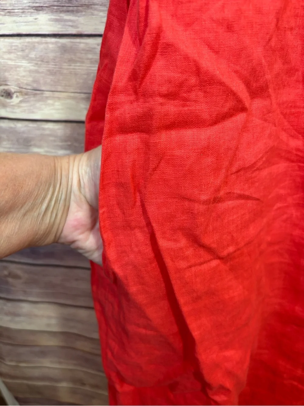 Banana Republic Coral Red Premium Linen Romper Size Large